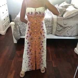 NWOT Free people morning song printed maxi dress